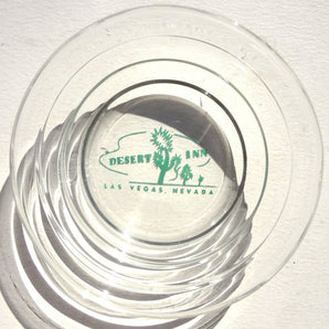 Vintage ROUND Glass DESERT IN Las Vegas NEVADA Ashtray
