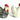 Vtg Plastic Chicken / Hen Poultry Bird Salt & Pepper Shakers Set Dinnerware 