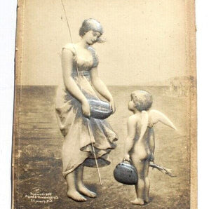 Antique 1896 Silver Gel Alfred S. Campbell Art Relievo 3-Dimen Embossed Photo