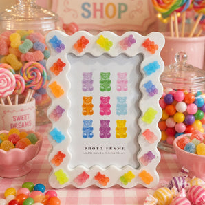 New Colorful Candy Gummy Bear Minatures 3D Room Decor Photo Picture Frame 4x6