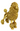 NEW Retro MCM Hollywood Regency Lrg Gold Resin Poodle Dog Statue Figurine Decor