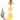 Vintage Antique Yellow Amber Glass Egyptian Bohemian Perfume Bottle W/ Stopper