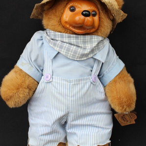 Vtg Wood Robert Raikes Collectibles Teddy Bear Signed - Tom Sawer 399/5000