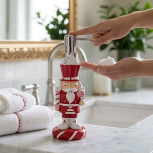 New Christmas Pink / Red Candy Soldier Peppermint Soap Dispenser Decoration