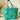 New WILDFOX Lips QUILTED Green Blue Puffy Travel Beach TOTE Bag