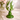 New Large Green / White Easter Egg On Stand Holiday Decor Sping Tulips Flowers