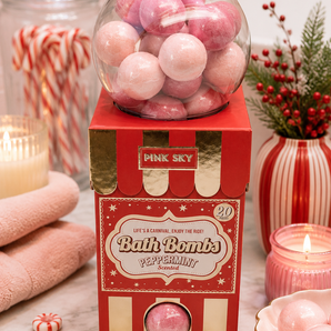 New Christmas Carnival Pink Sky Gumball Machine Scented Bath Bomb Set