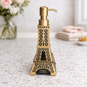 New Black & Gold Paris French Bathroom Polyresin Liquid Soap Dispenser