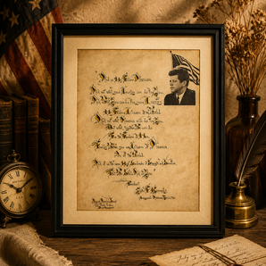 Vintage John F. Kennedy 1961 JFK Fellow Americans Script Ewald Lohe Letter