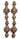 Vintage ART DECO Copper CABINET Drawer Pull Handle HARDWARE / Set of 4