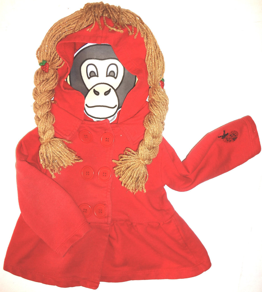 NEW GIRLS 24 Month Jacket ( HOODIE ) W/ Attachable PIGGY TAILS